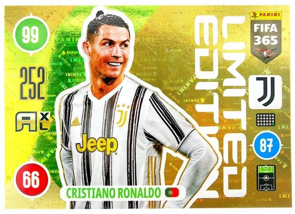 Panini FIFA 365 Adrenalyn XL 2021 Kollektion – LE-Card Cristiano Ronaldo Vorne