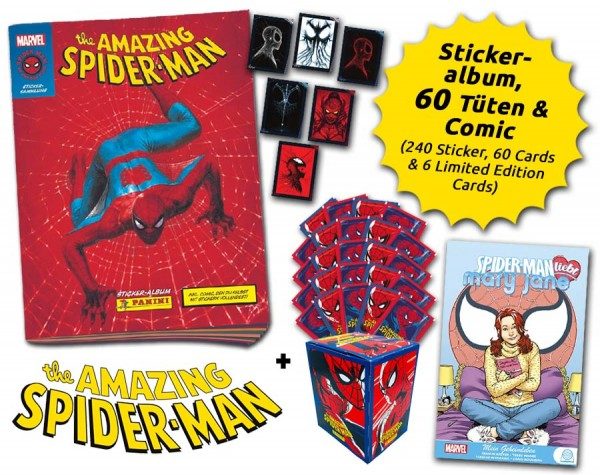 Spider-Man 60 Jahre Jubiläum - Sticker und Cards - Young Spider-Man Bundle mit Panini Ink Titel 