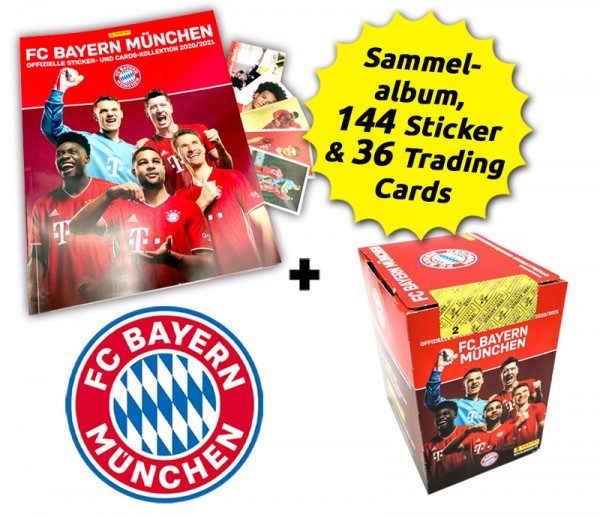 FC Bayern München - Offizielle Sticker- und Cards-Kollektion 2020/21 - Box-Bundle