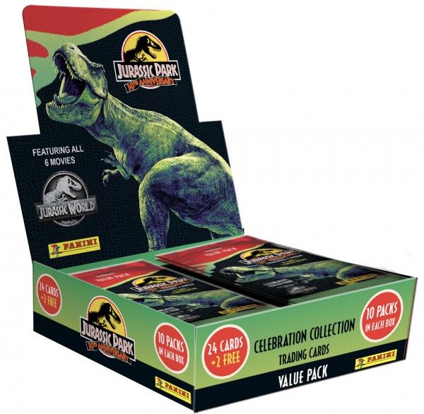 Jurassic Park 30th Anniversary Trading Cards - Box mit 10 Fatpacks