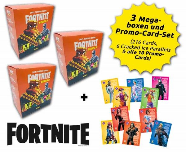 Fortnite Series 3 - Blasterbox-Bundle mit Cracked Ice Promo Card Set