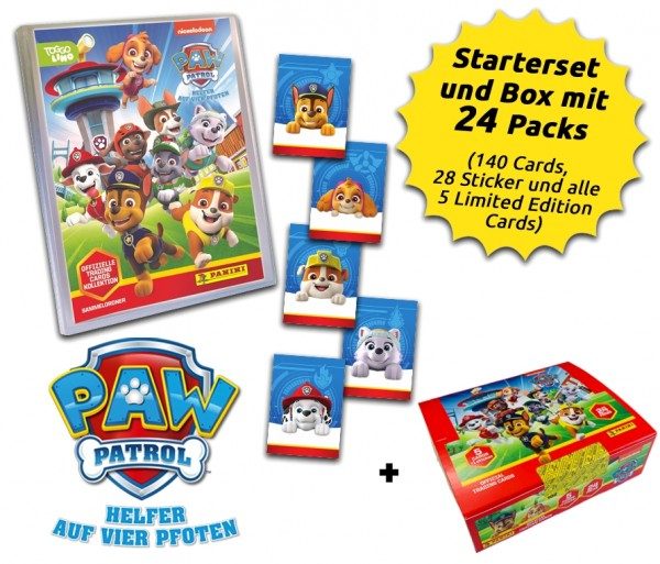 Paw Patrol Trading Cards - Box-Bundle mit allen Limited Edition Cards