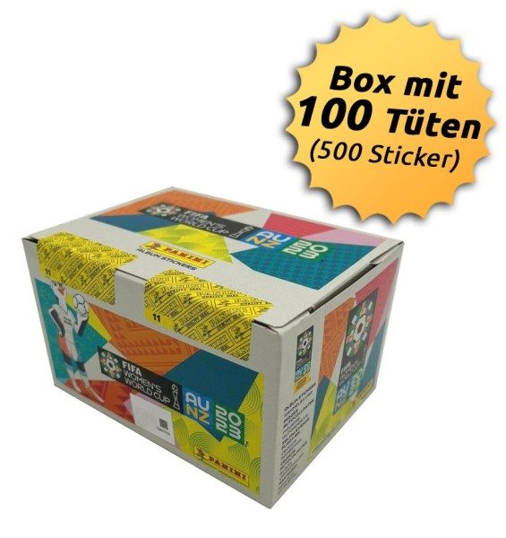 FIFA Frauen WM 2023 - Stickerkollektion - Box mit 100 Tüten