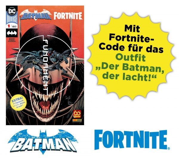 Batman/Fortnite Das Fundament enthält ein 'Batman der lacht' Outfit im Fortnite Game