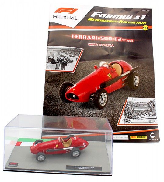 Formula 1 Rennwagen-Kollektion 90: Nino Farina (Ferrari 500 F2) Magazin Cover