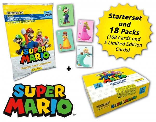 Super Mario Trading Cards - Box-Bundle mit LE-Cards
