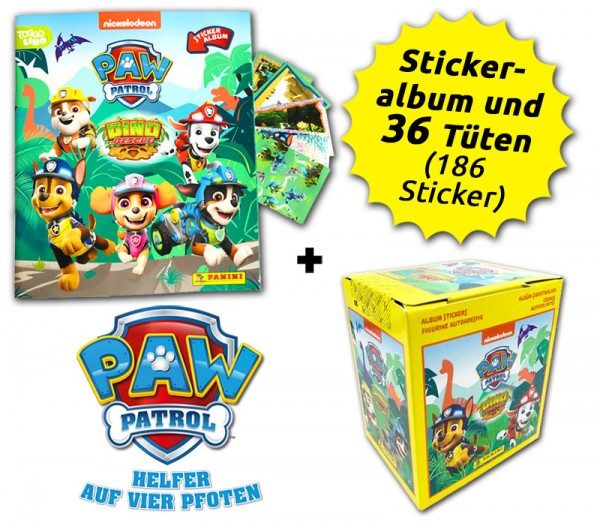Paw Patrol - Dino Rescue Sticker - Box-Bundle mit 36 Tüten - Inhalt 