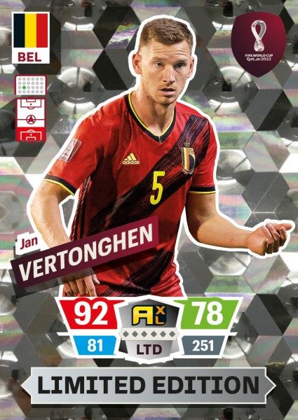 Panini WM Trading Cards - LE Card - Jan Vertonghen - FIFA World Cup Qatar 2022™ Adrenalyn XL