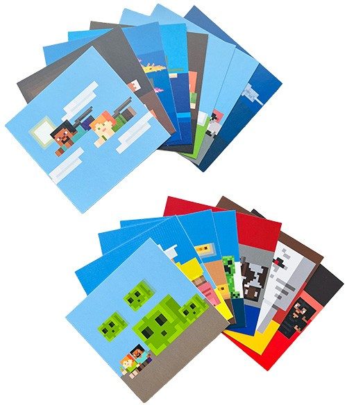 Minecraft - Wonderful World - Sticker - LE Cards Set mit allen 15 Block Cards
