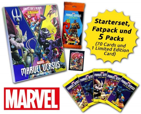 Marvel Versus Trading Cards - Schnupperbundle mit 70 Cards und 1 Limited Edition Card