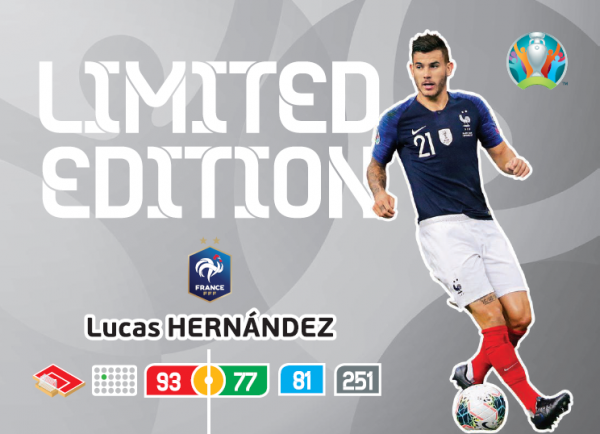UEFA Euro 2020 Adrenalyn XL Limited Edition Card Lucas Hernandez