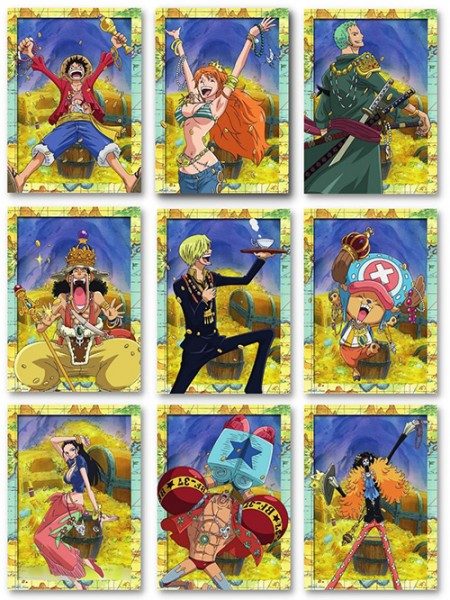 One Piece - Trading Cards - Limited Edition Card Set - alle 9 Motive im Set