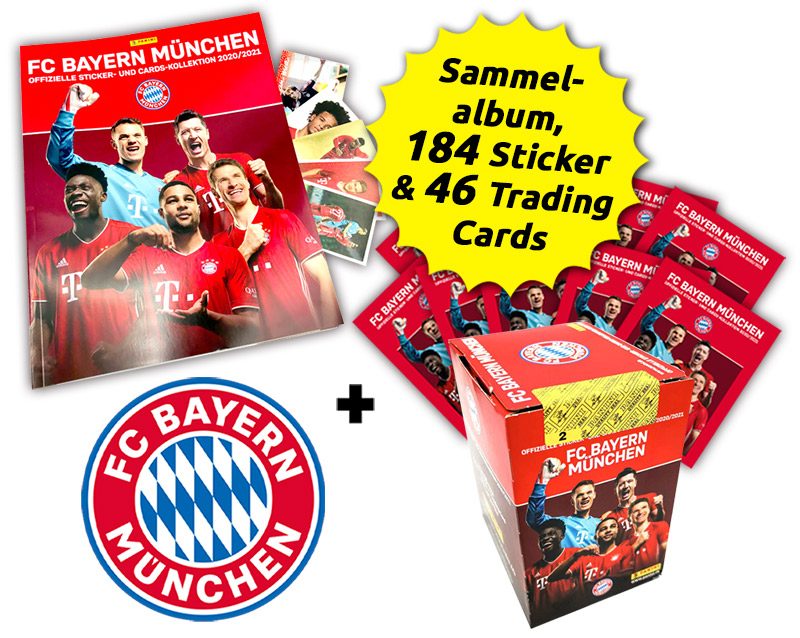 10 Tüten je 5 Sticker Panini Bayern München® Sticker 2020/2021 Sammelsticker 