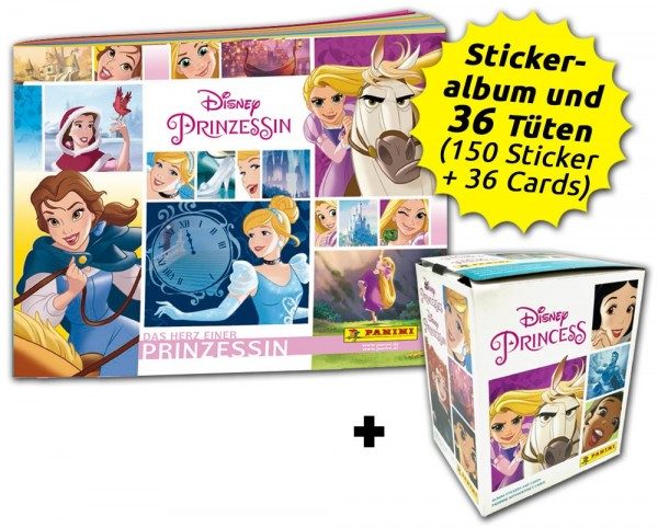 Disney Prinzessin  - Das Herz einer Prinzessin - Sticker und Trading Cards - Box-Bundle