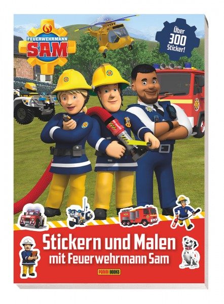 Feuerwehrmann Sam - Stickern und Malen mit Feuerwehrmann Sam Cover