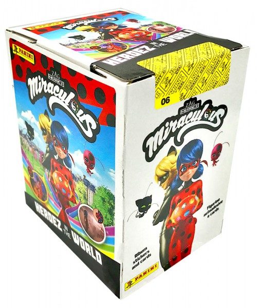 Miraculous Sticker & Cards - Superhelden erobern die Welt - Box mit 36 Tüten