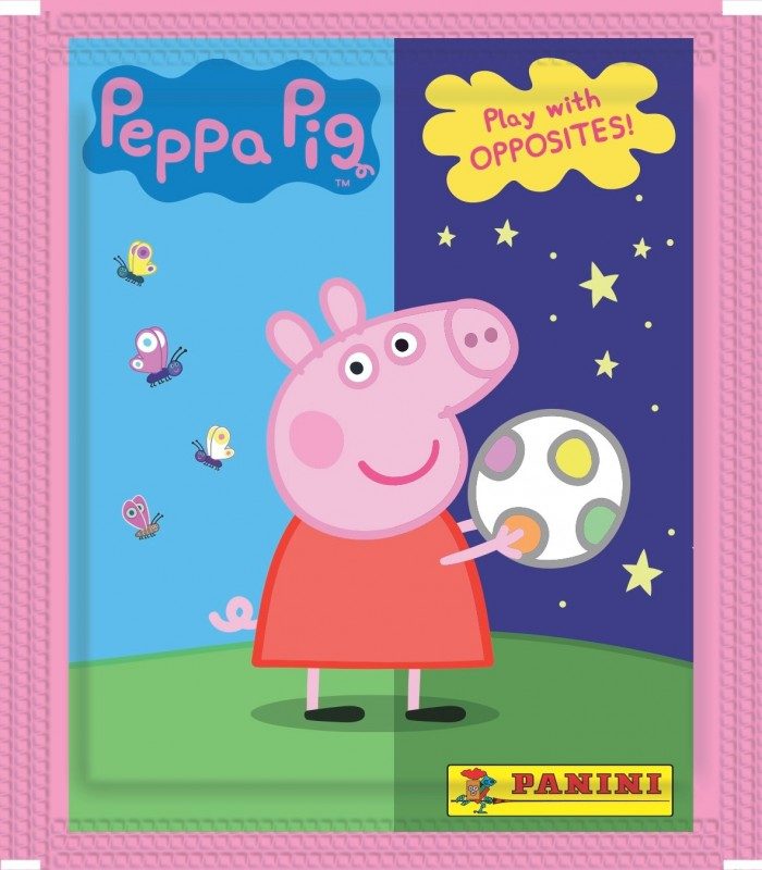 50 Panini Peppa Pig Wutz Spiele mit Gegensätzen Sticker 27 