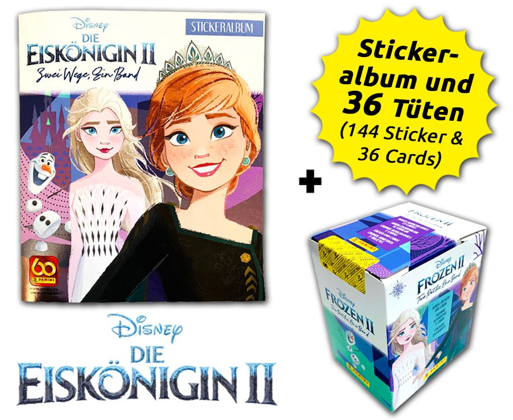 Disney Die Eiskönigin 2 - Zwei Wege, Ein Band - Sticker und Cards - Box-Bundle