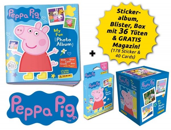 Peppa Pig - Mein Fotoalbum - Sticker & Cards - Mega-Bundle