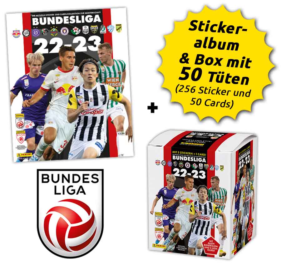 Swap stickers, checklist and photos for album Panini Österreichische  Fußball Bundesliga 2022-2023 