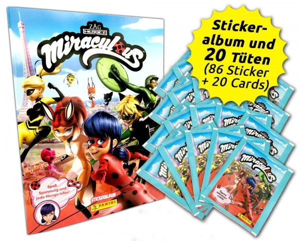 Miraculous Ladybug Sticker und Trading Cards Sammelbundle