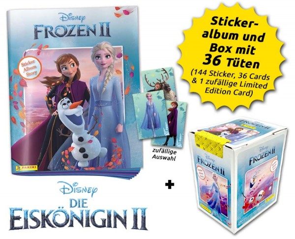Box-Bundle - Disney Die Eiskönigin 2 - Sticker und Trading Cards