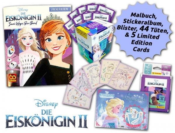 Disney - Die Eiskönigin - Winterbundle - Inhalt Sticker, Sammelkarten und Buch