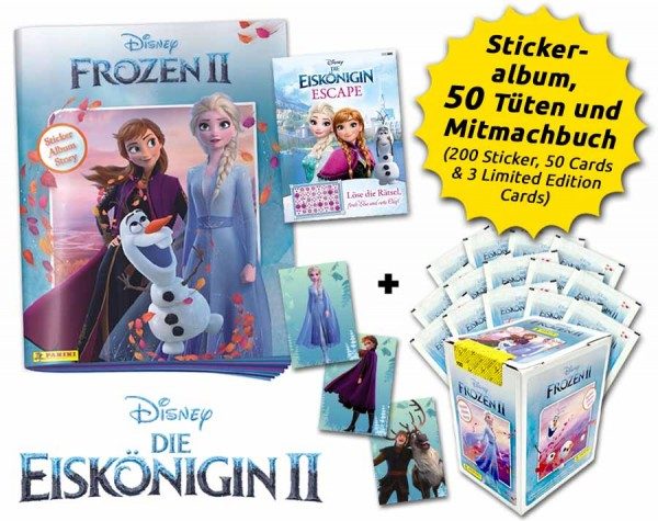 Icy-Bundle - Disney Die Eiskönigin 2 - Sticker und Trading Cards