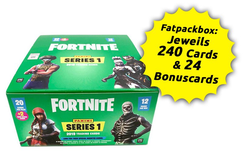 Display Box mit 48 Flowpacks Fortnite Series 1 Trading Cards 
