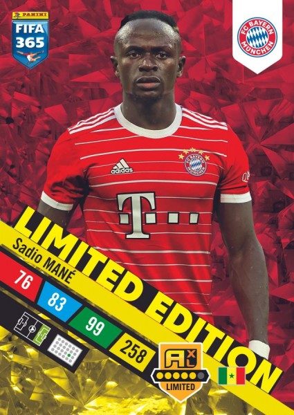 Panini FIFA 365 Adrenalyn XL 2023 Kollektion - Limited Edition Card Sadio Mane