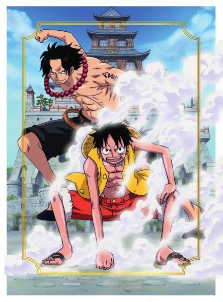 One Piece Stickerkollektion - Limited Edition Card 1 - Ruffy und Ace