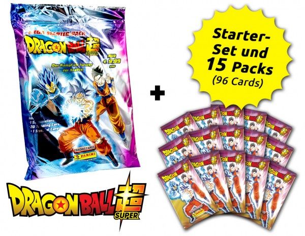 Dragon Ball Super - Trading Cards - Sammelbundle mit 15 Packs