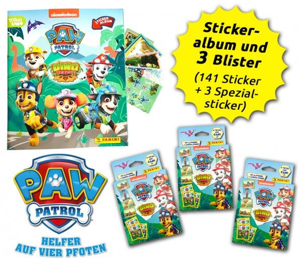 Paw Patrol - Dino Rescue Sticker - Blister-Bundle mit Inhalt
