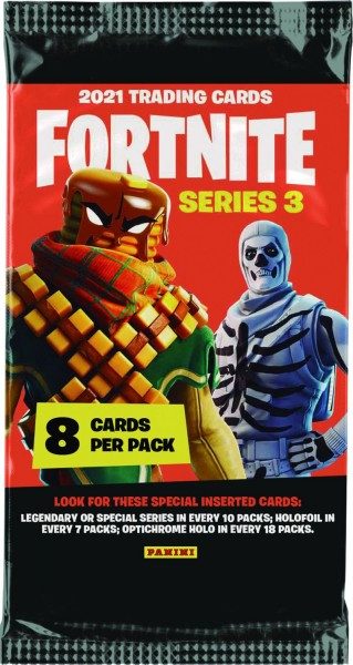 Fortnite Series 3 Trading Cards - Pack mit 8 Cards rot