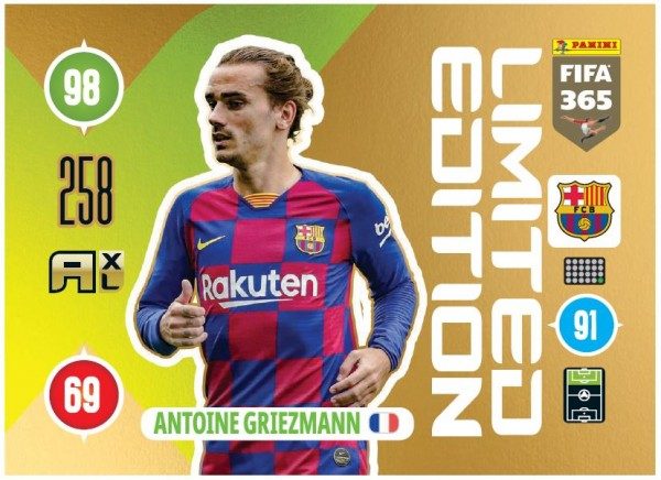 Panini FIFA 365 Adrenalyn XL 2021 Kollektion – LE-Card Antoine Griezmann vorne