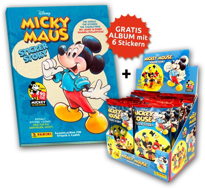 Panini Disney Mix Sammelsticker 20 Tüten 100 Sticker Micky Maus 