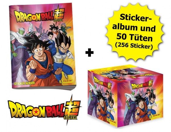 Dragon Ball Super Stickerkollektion  - Box-Bundle mit 50 Tüten