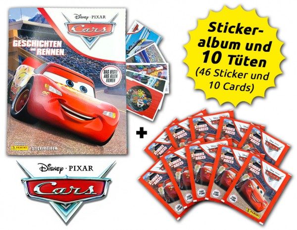 Disney Cars - Geschichten und Rennen - Sticker & Cards - Schnupperbundle