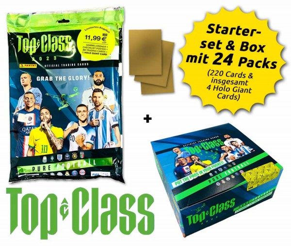 Panini Top Class 2023 Kollektion - Box-Bundle mit insgesamt 4 Holo Giant Cards