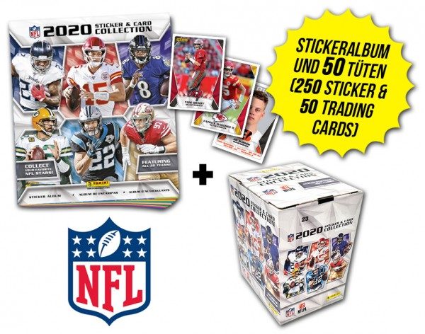 NFL 2020 Sticker & Trading Cards - Box-Bundle 