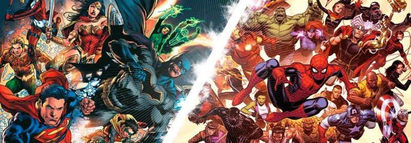 Superhelden Comics von Batman, Superman, Deadpool, Avengers oder X-Men