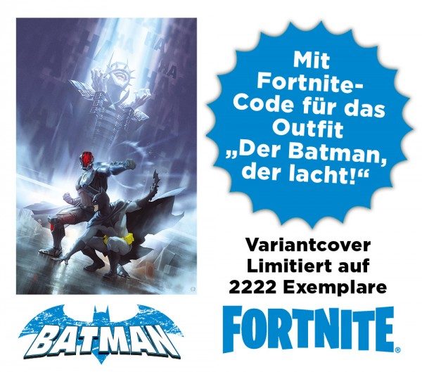 Batman/Fortnite Das Fundament enthält ein 'Batman der lacht' Outfit im Fortnite Game Variant A