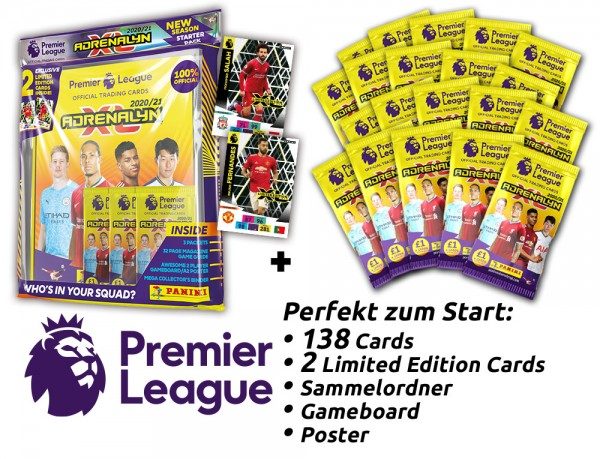 Panini Premier League Adrenalyn XL 2020/21 Kollektion – Starter-Bundle