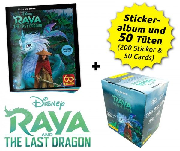 Disney - Raya und der letzte Drache - Sticker und Cards - Box-Bundle