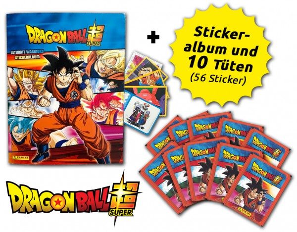 Dragon Ball Super - Ultimate Warriors Stickerkollektion - Schnupperbundle mit 10 Tüten