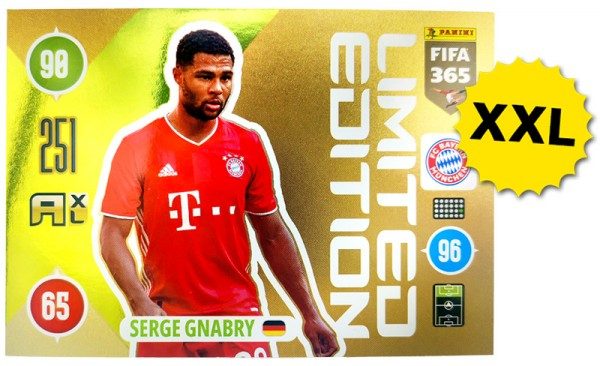 Panini FIFA 365 Adrenalyn XL 2021 Kollektion – XXL LE-Card Serge Gnabry Vorne