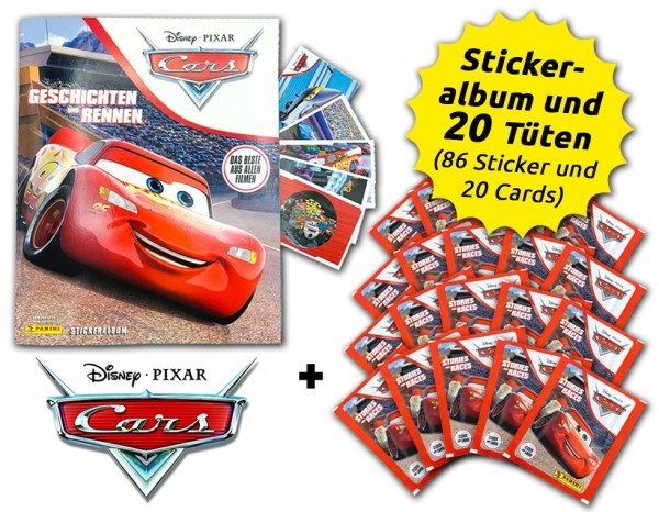 Disney Cars - Geschichten und Rennen - Sticker & Cards - Sammelbundle