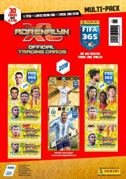 Panini FIFA 365 2018 Adrenalyn XL Trading Cards - Multipack
