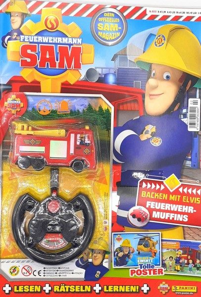 Feuerwehrmann Sam Magazin 02/21 Cover mit Extra