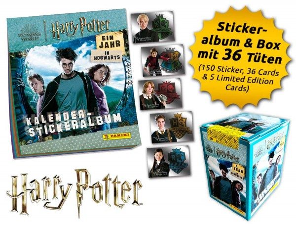Harry Potter Ein Jahr in Hogwarts - Sticker & Cards - Box-Bundle